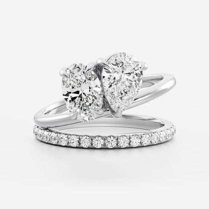 Marquise Cut Cluster Styled Lab Grown Diamond Engagement Ring