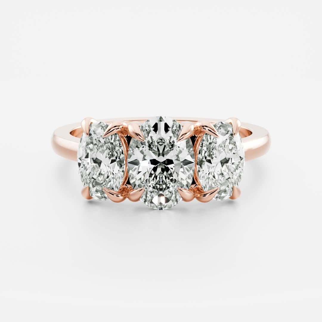 Marquise Cut Cluster Styled Lab Grown Diamond Engagement Ring
