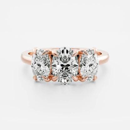 Marquise Cut Cluster Styled Lab Grown Diamond Engagement Ring