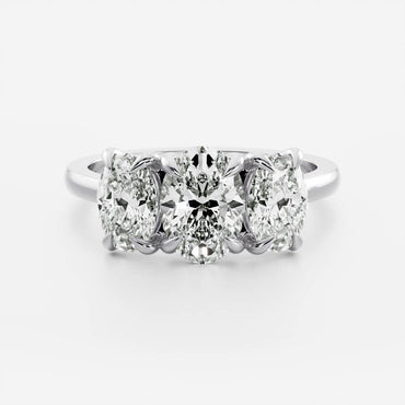 Marquise Cut Cluster Styled Lab Grown Diamond Engagement Ring