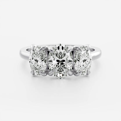 Marquise Cut Cluster Styled Lab Grown Diamond Engagement Ring