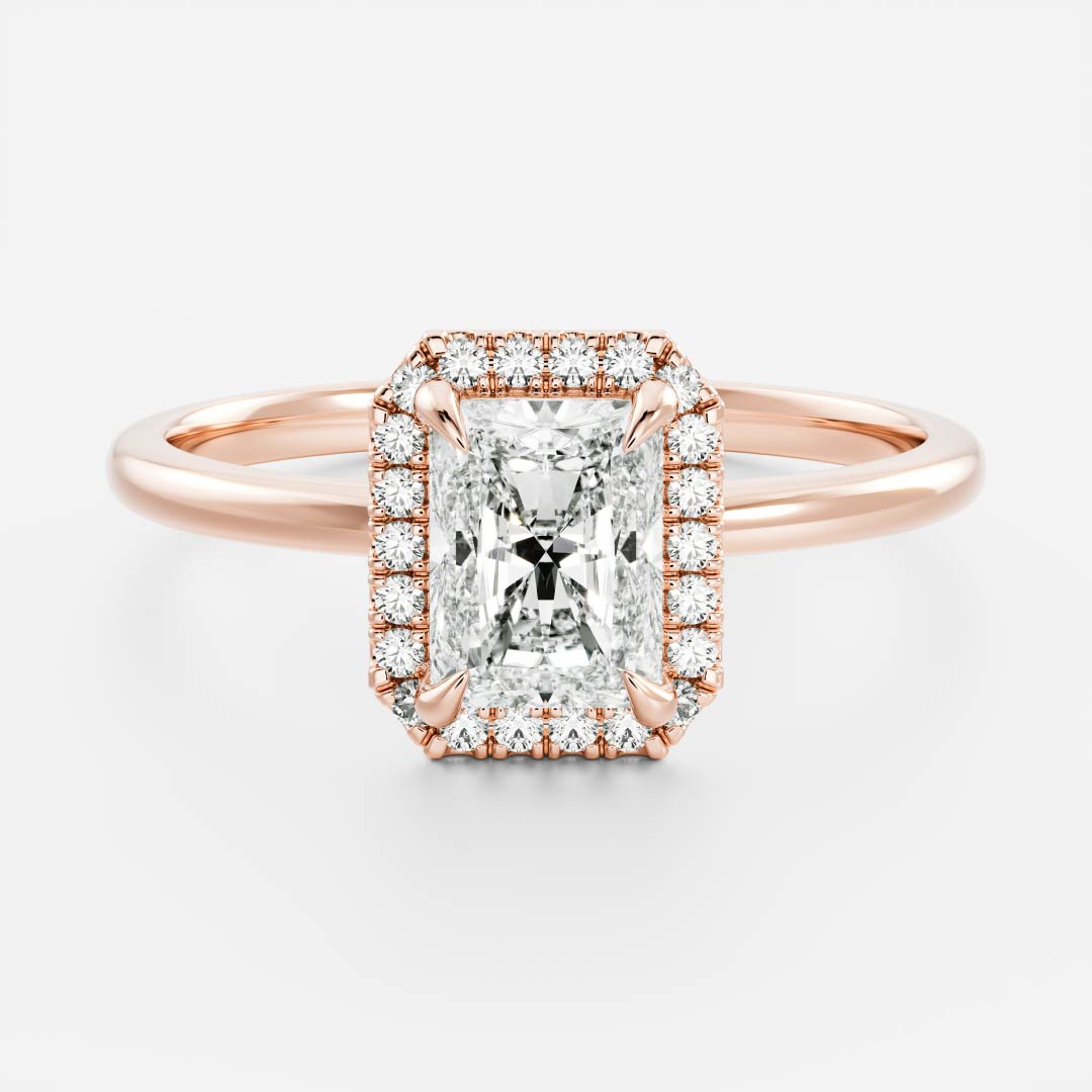 Marquise Cut Cluster Styled Lab Grown Diamond Engagement Ring