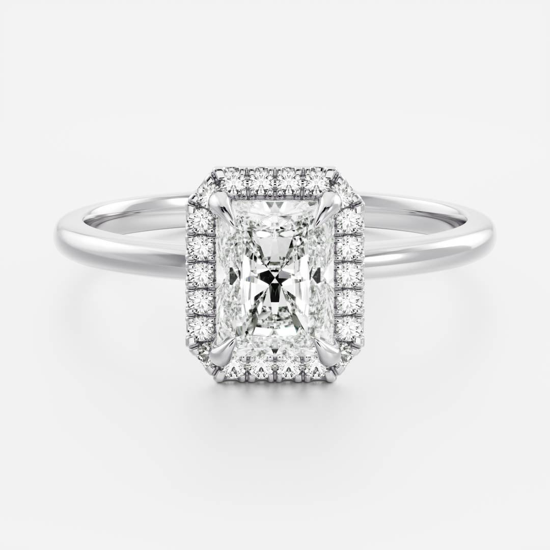 Marquise Cut Cluster Styled Lab Grown Diamond Engagement Ring