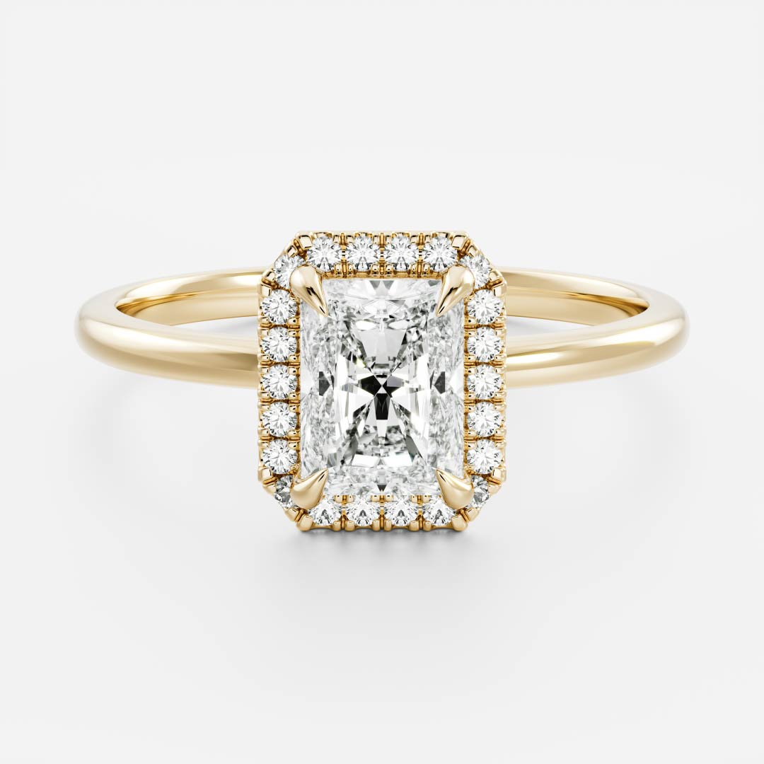 Marquise Cut Cluster Styled Lab Grown Diamond Engagement Ring