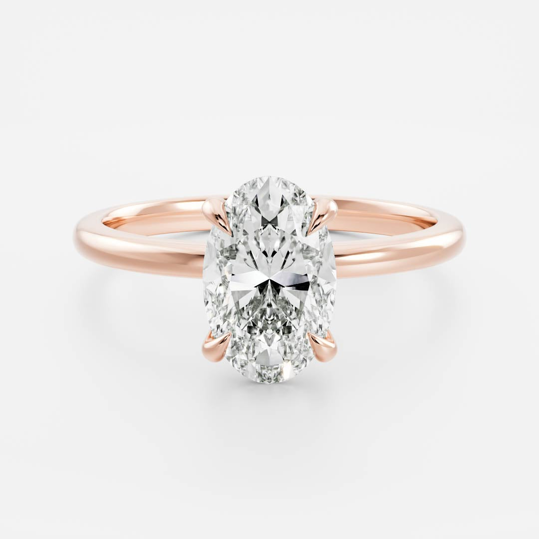 Marquise Cut Cluster Styled Lab Grown Diamond Engagement Ring