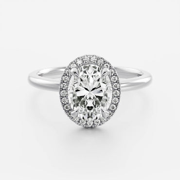 Marquise Cut Cluster Styled Lab Grown Diamond Engagement Ring