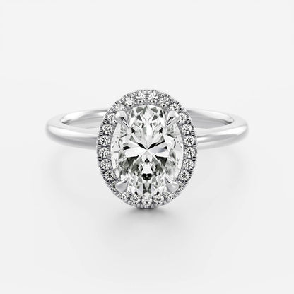 Marquise Cut Cluster Styled Lab Grown Diamond Engagement Ring