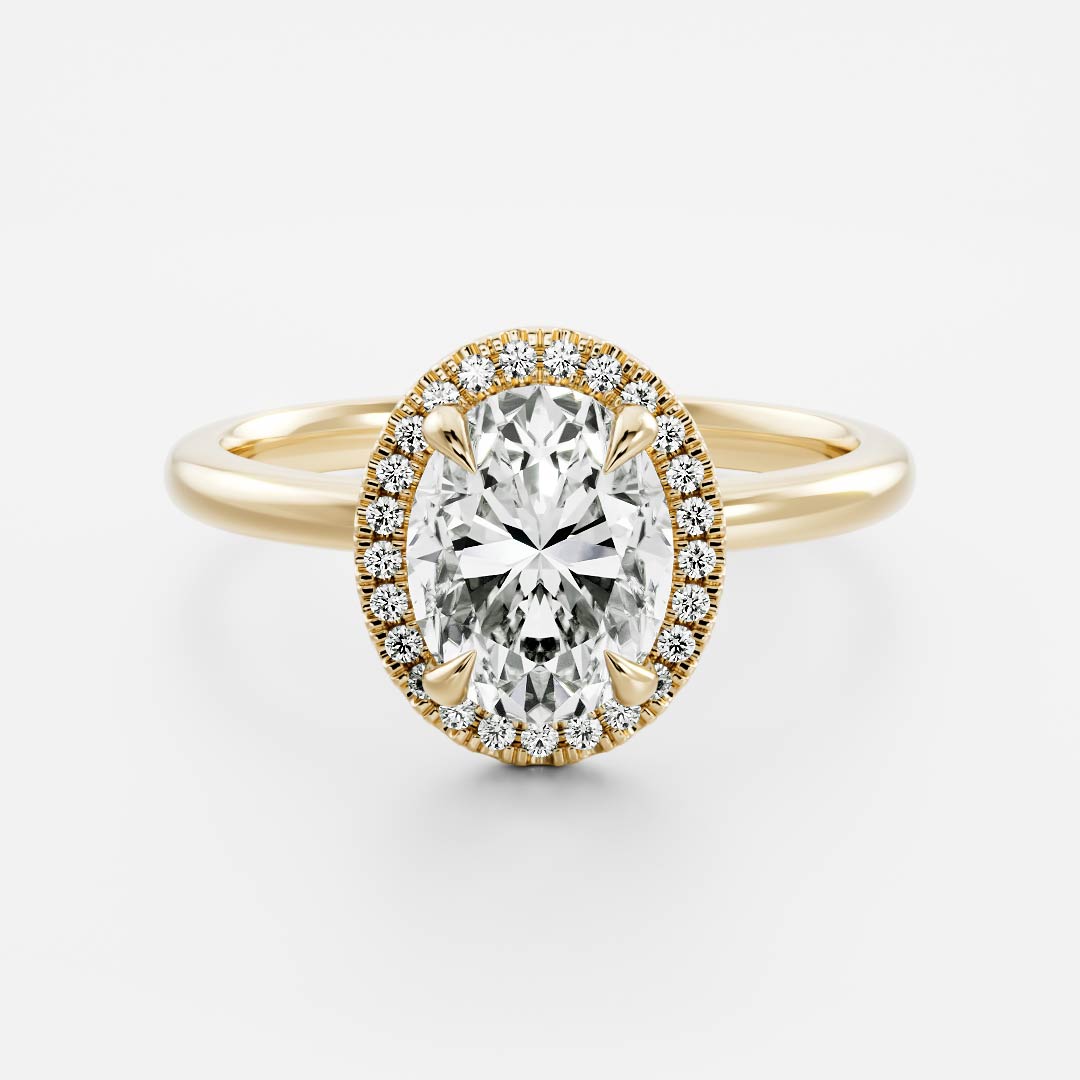 Marquise Cut Cluster Styled Lab Grown Diamond Engagement Ring