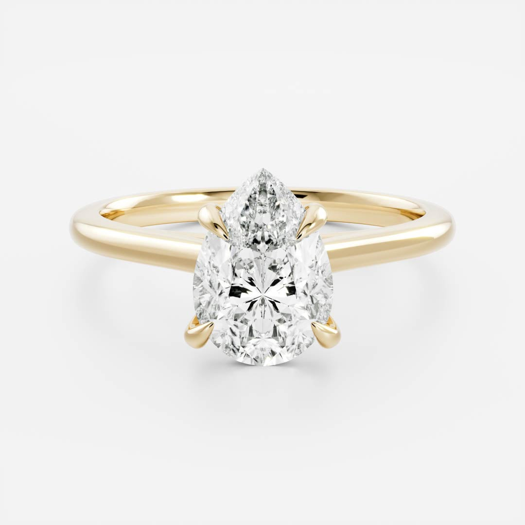 Marquise Cut Cluster Styled Lab Grown Diamond Engagement Ring