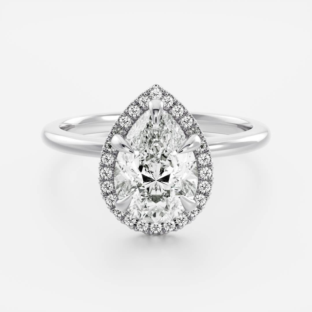 Marquise Cut Cluster Styled Lab Grown Diamond Engagement Ring
