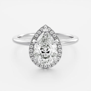 Marquise Cut Cluster Styled Lab Grown Diamond Engagement Ring