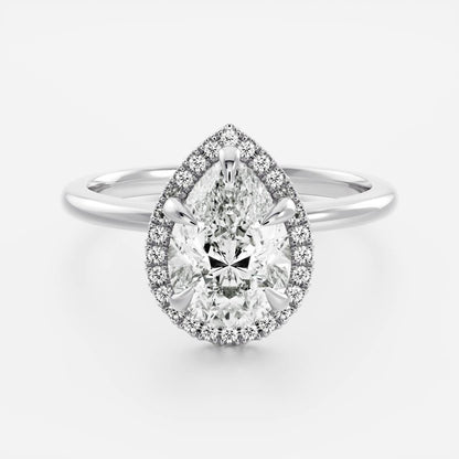 Marquise Cut Cluster Styled Lab Grown Diamond Engagement Ring