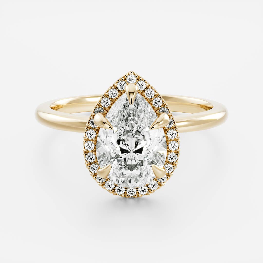 Marquise Cut Cluster Styled Lab Grown Diamond Engagement Ring
