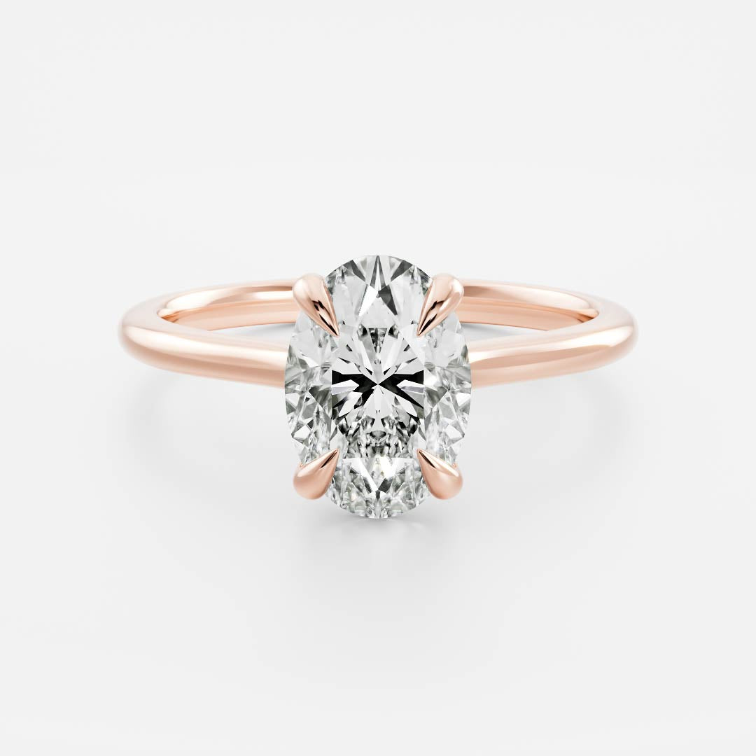 Marquise Cut Cluster Styled Lab Grown Diamond Engagement Ring