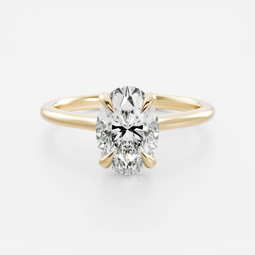 Marquise Cut Cluster Styled Lab Grown Diamond Engagement Ring