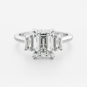 Marquise Cut Cluster Styled Lab Grown Diamond Engagement Ring
