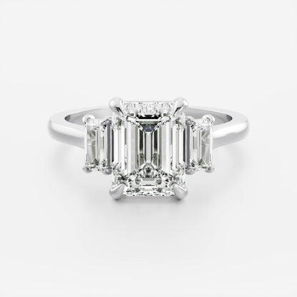Marquise Cut Cluster Styled Lab Grown Diamond Engagement Ring