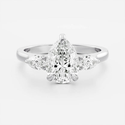 Marquise Cut Cluster Styled Lab Grown Diamond Engagement Ring