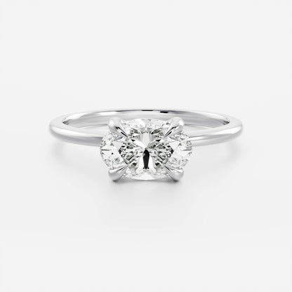 Marquise Cut Cluster Styled Lab Grown Diamond Engagement Ring