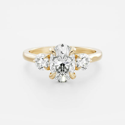 Marquise Cut Cluster Styled Lab Grown Diamond Engagement Ring