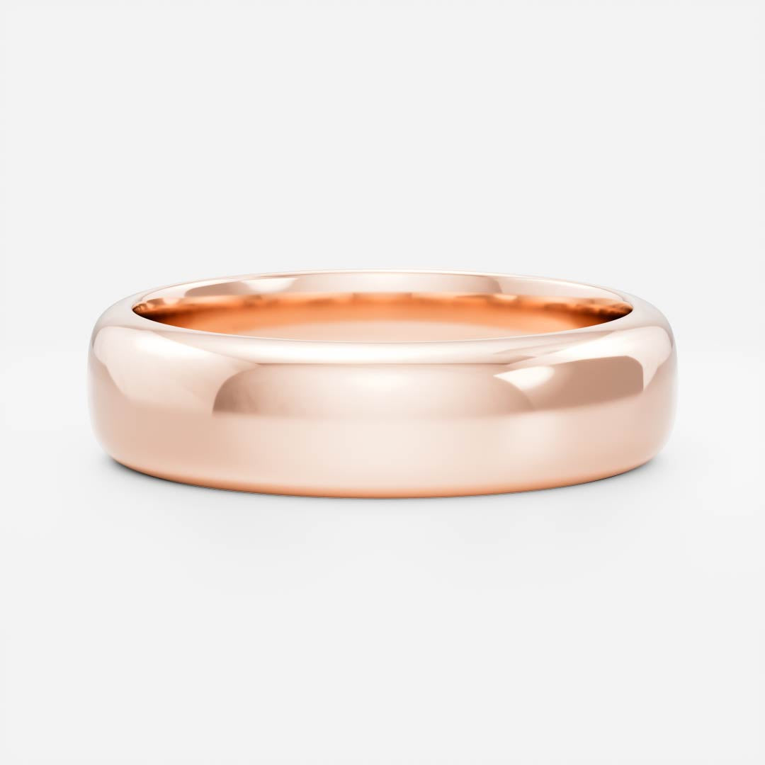 Comfort Fit Men's Gold Wedding Band