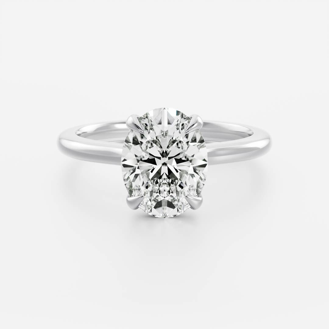 Marquise Cut Cluster Styled Lab Grown Diamond Engagement Ring