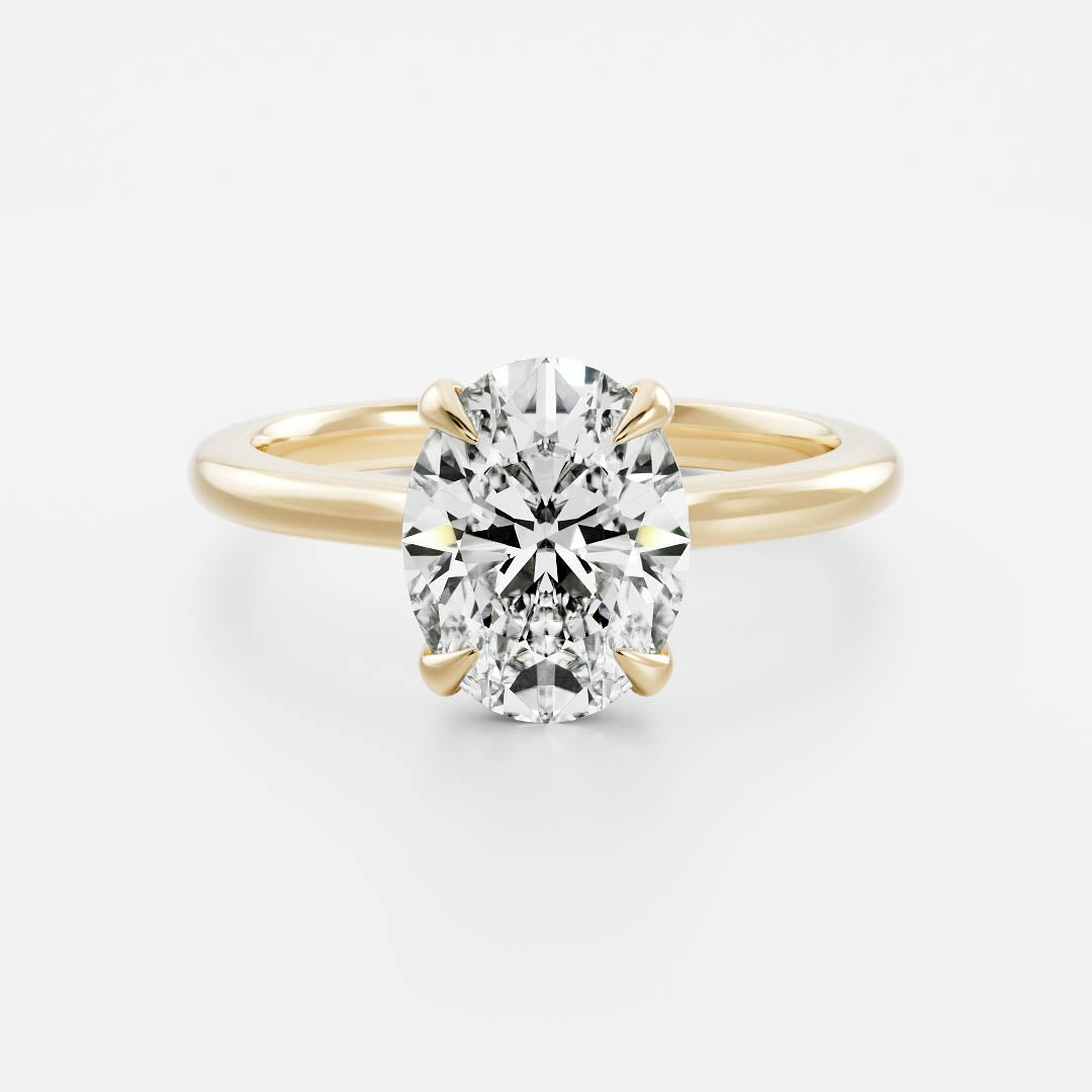 Marquise Cut Cluster Styled Lab Grown Diamond Engagement Ring