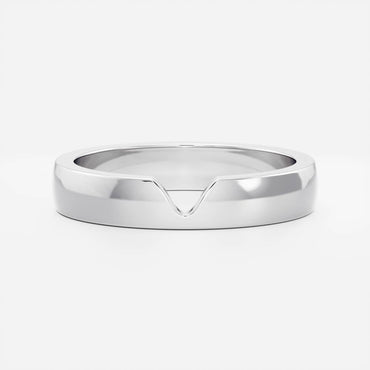Chevron Men's Gold Wedding Band