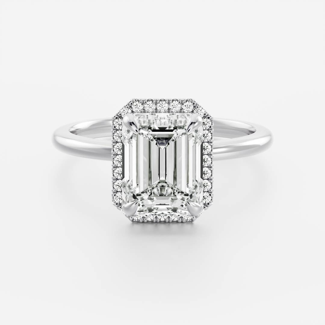 Marquise Cut Cluster Styled Lab Grown Diamond Engagement Ring