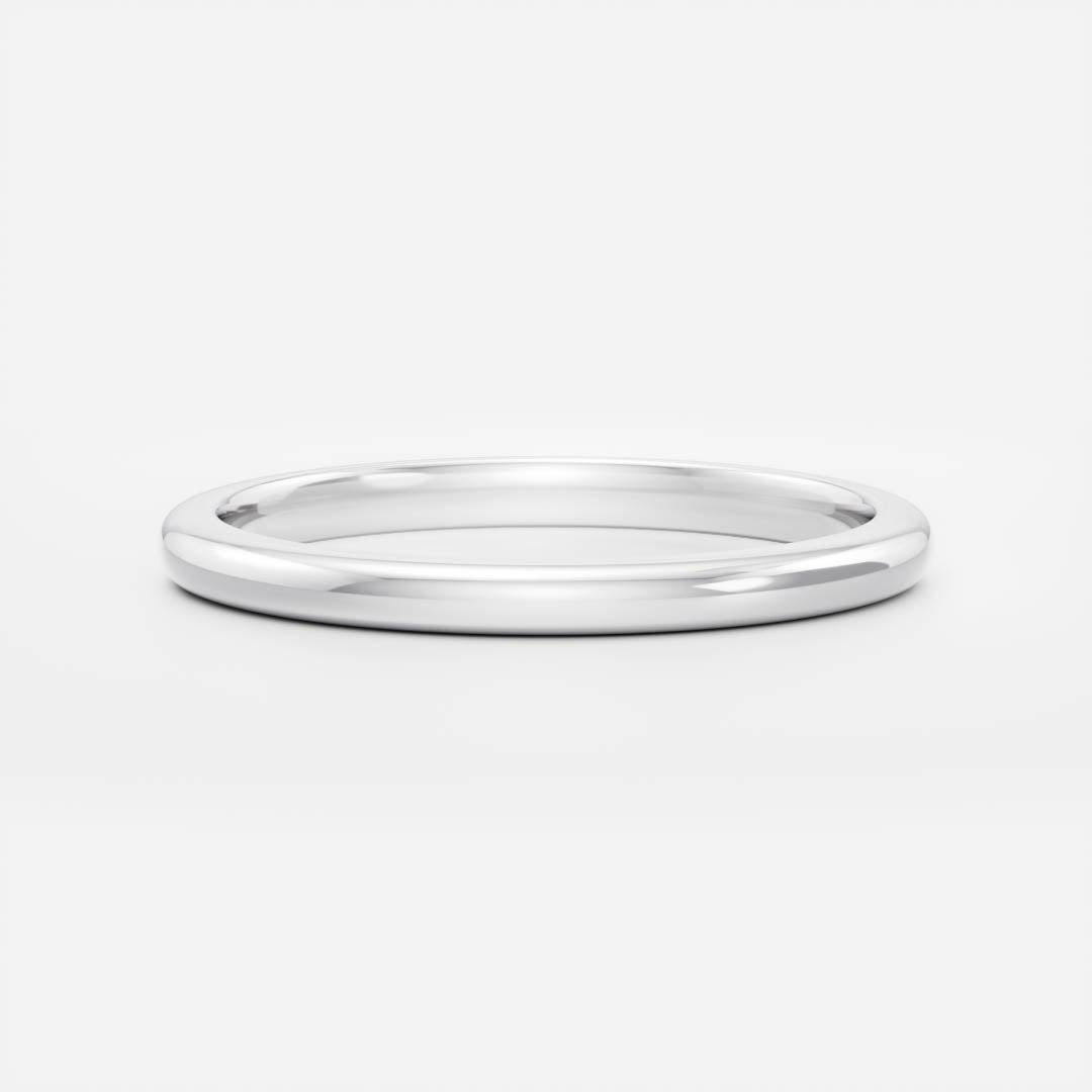 0.25 TCW Round Shaped Half Eternity Lab Grown Diamond Wedding Band
