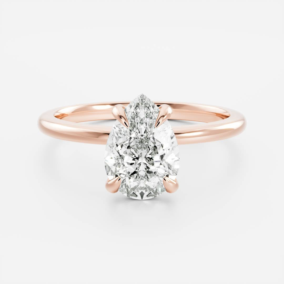 Marquise Cut Cluster Styled Lab Grown Diamond Engagement Ring