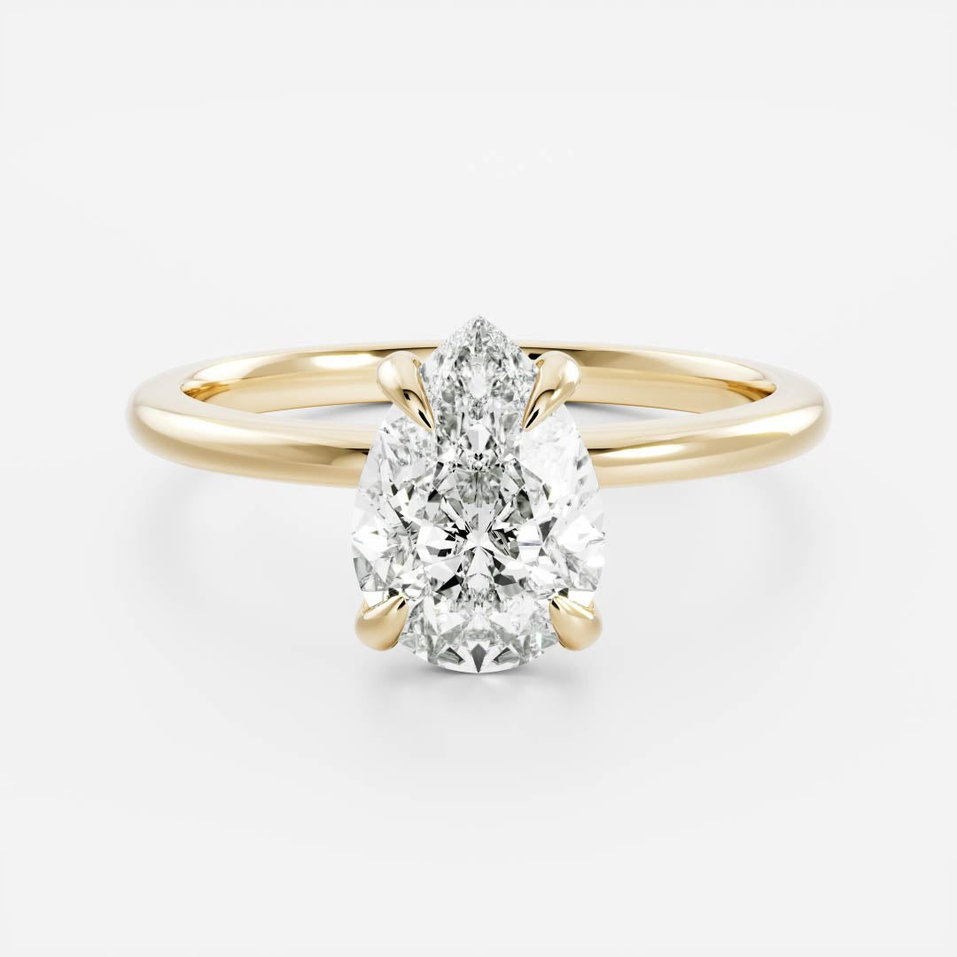 Marquise Cut Cluster Styled Lab Grown Diamond Engagement Ring