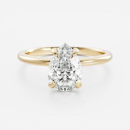 Marquise Cut Cluster Styled Lab Grown Diamond Engagement Ring