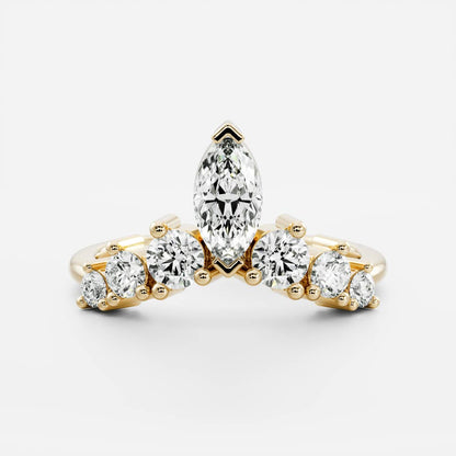 0.25 TCW Round Shaped Half Eternity Lab Grown Diamond Wedding Band