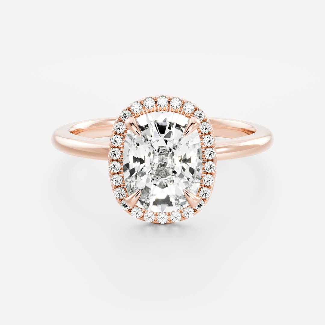 Marquise Cut Cluster Styled Lab Grown Diamond Engagement Ring