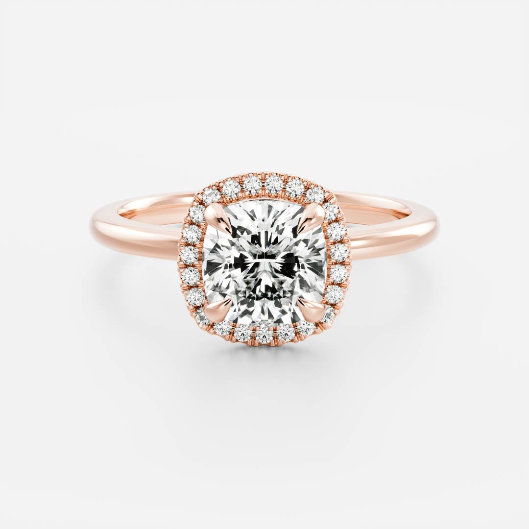 Marquise Cut Cluster Styled Lab Grown Diamond Engagement Ring