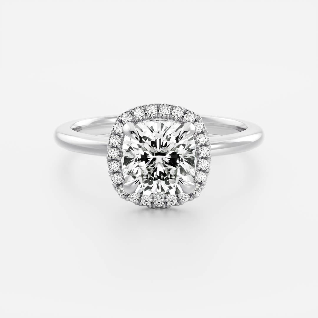 Marquise Cut Cluster Styled Lab Grown Diamond Engagement Ring