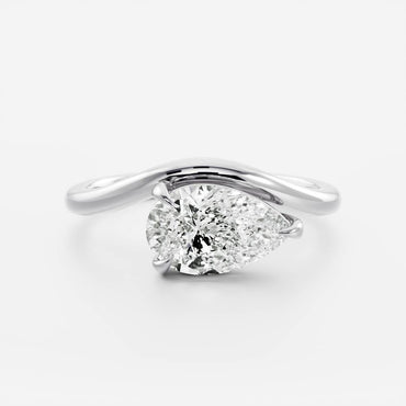 Marquise Cut Cluster Styled Lab Grown Diamond Engagement Ring
