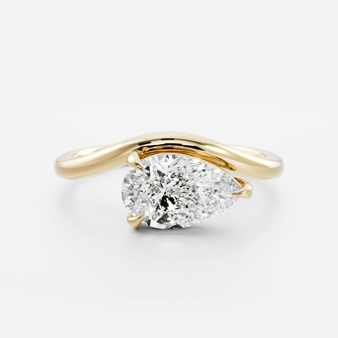 Marquise Cut Cluster Styled Lab Grown Diamond Engagement Ring