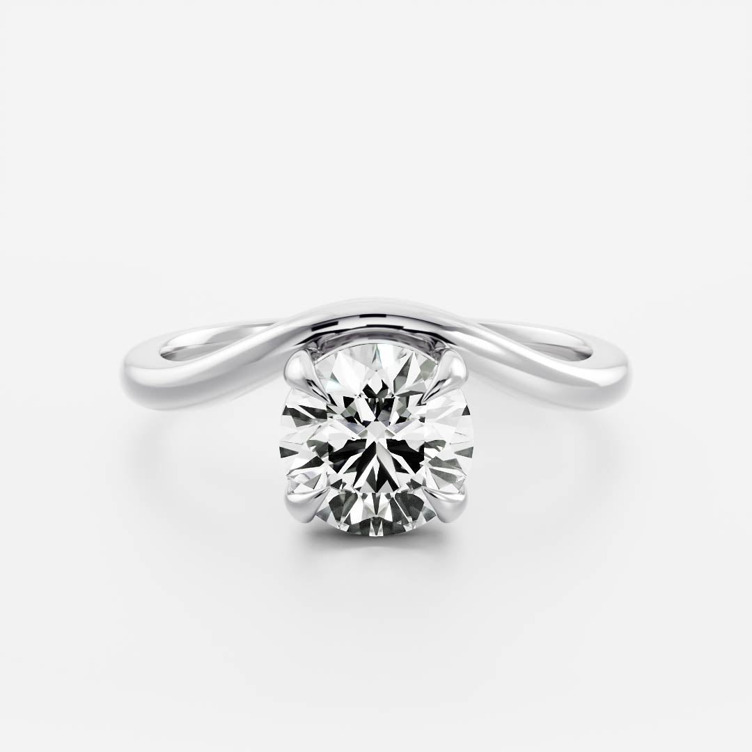 Marquise Cut Cluster Styled Lab Grown Diamond Engagement Ring