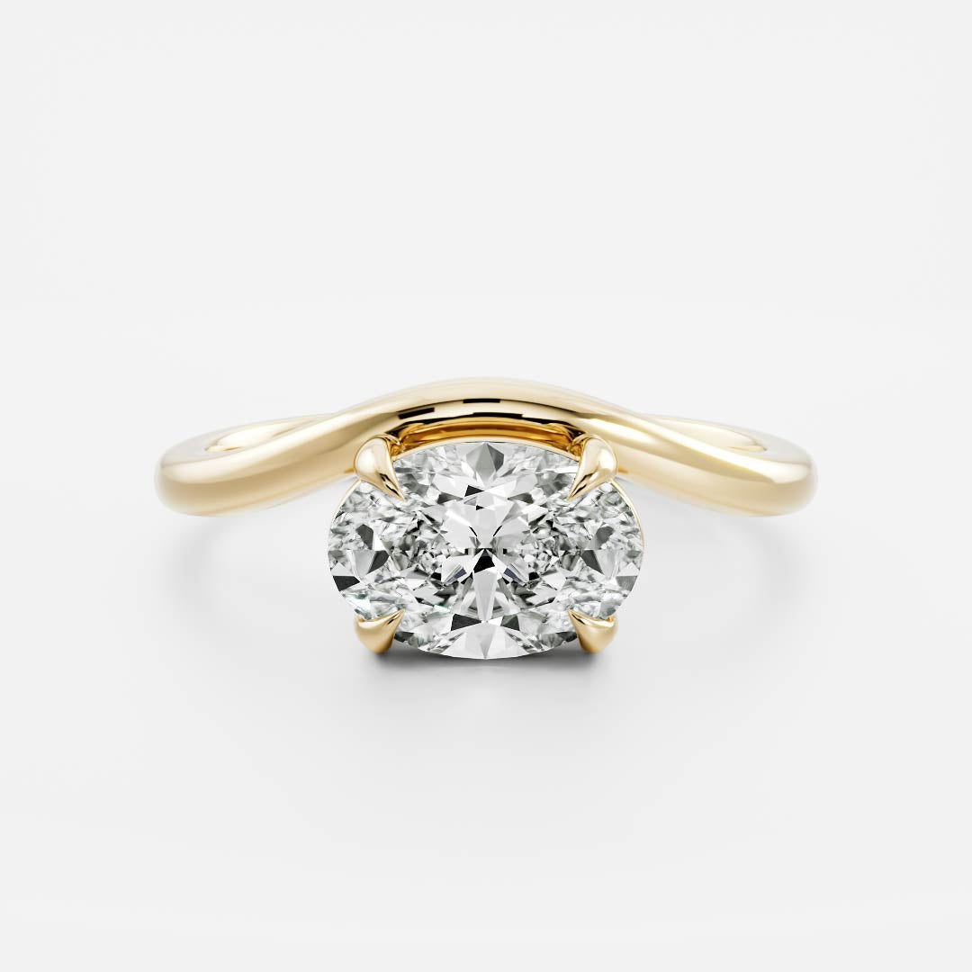 Marquise Cut Cluster Styled Lab Grown Diamond Engagement Ring
