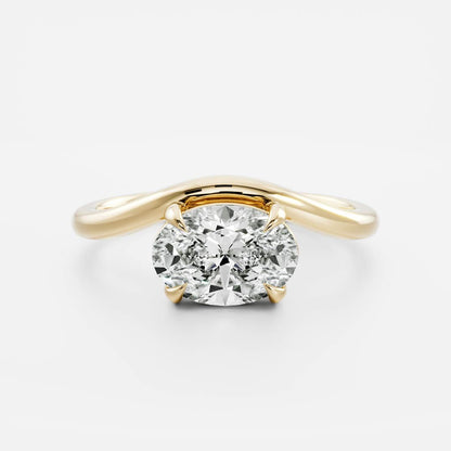 Marquise Cut Cluster Styled Lab Grown Diamond Engagement Ring