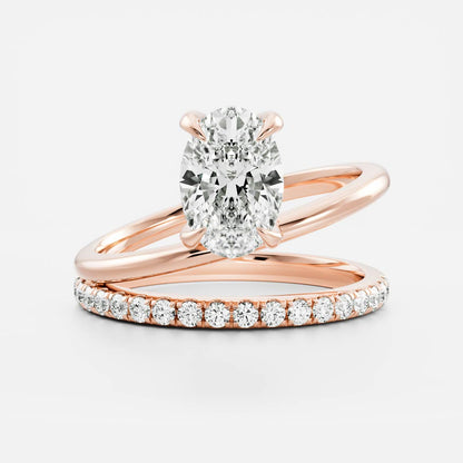 Marquise Cut Cluster Styled Lab Grown Diamond Engagement Ring