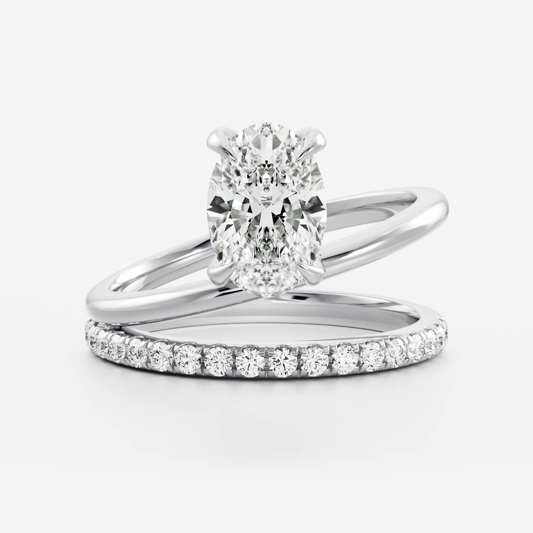 Marquise Cut Cluster Styled Lab Grown Diamond Engagement Ring