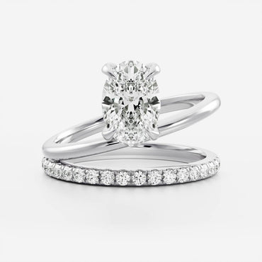 Marquise Cut Cluster Styled Lab Grown Diamond Engagement Ring