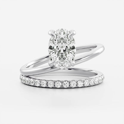 Marquise Cut Cluster Styled Lab Grown Diamond Engagement Ring