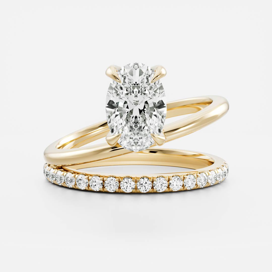 Marquise Cut Cluster Styled Lab Grown Diamond Engagement Ring