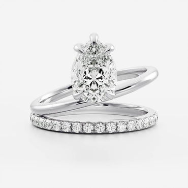 Marquise Cut Cluster Styled Lab Grown Diamond Engagement Ring