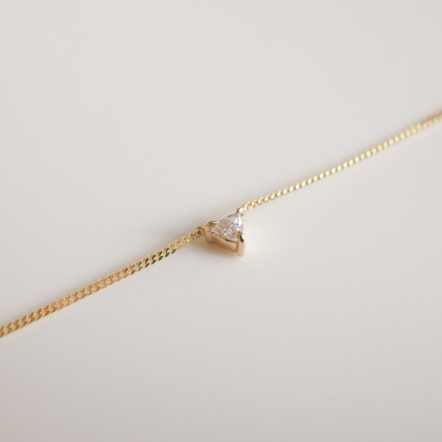 0.15 CT Trillion Shaped Solitaire Lab Grown Diamond Necklace