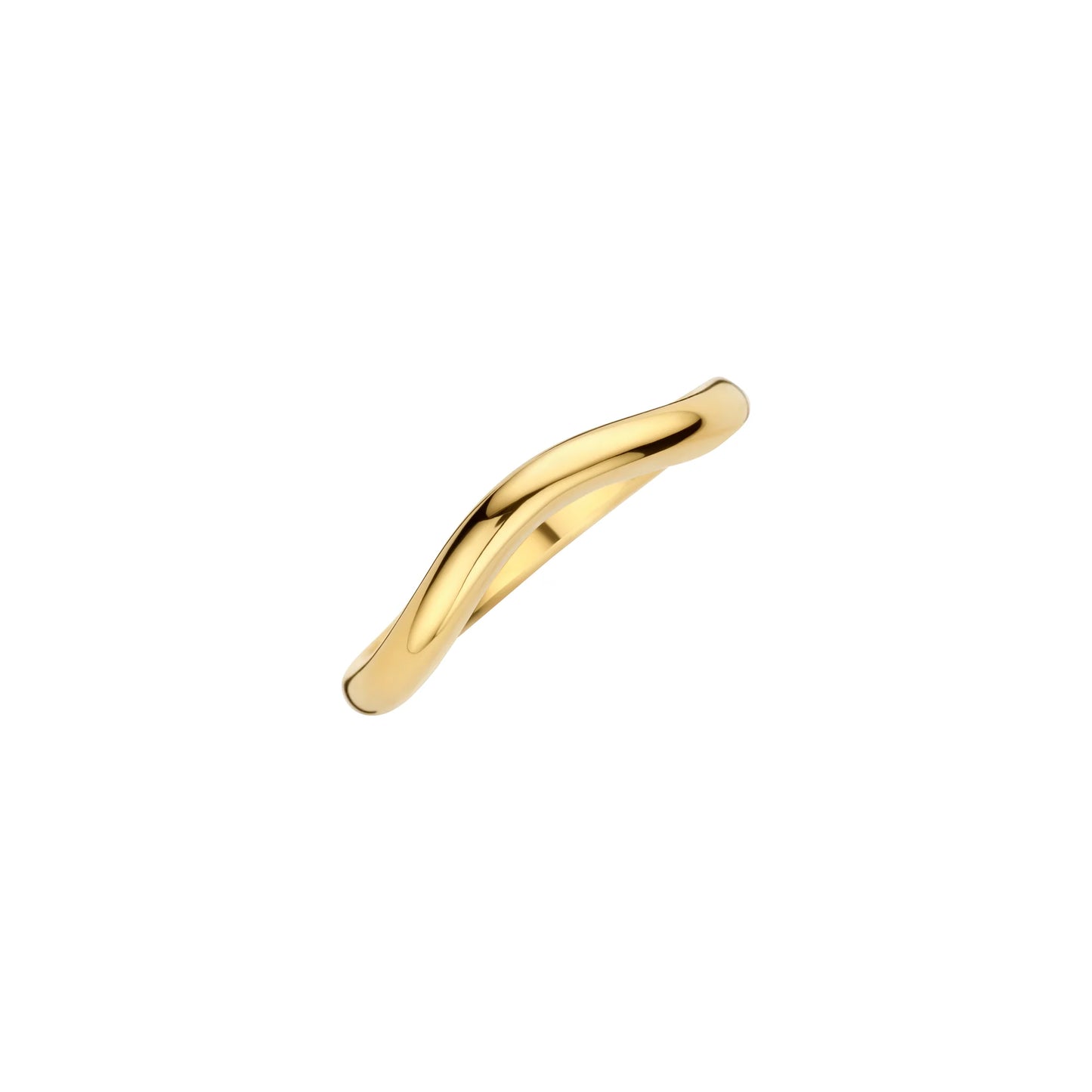 Timeless Curved Solid Gold Plain Wedding Band
